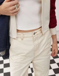 Reclaimed Vintage Unisex Western Baggy Dad Jean In Ecru For Unisex -Closet Theory Her 207027864 2