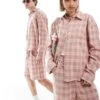 Reclaimed Vintage Unisex Checked In Pink Check -Closet Theory Her 207032212 group 1