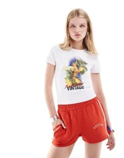 Reclaimed Vintage Baby T Shirt With Lemon Print In White For Women -Closet Theory Her 207037012 1 white 1