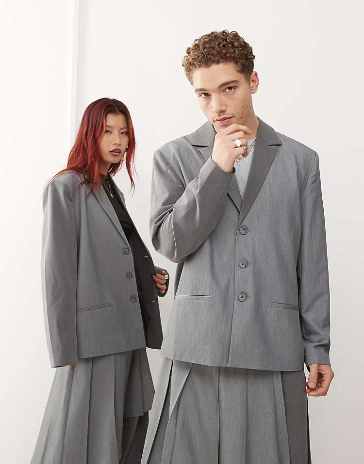 Reclaimed Vintage Unisex Oversized Patchwork Contrast Blazer For Unisex Multi 3 Reclaimed Vintage Unisex Oversized Patchwork Contrast Blazer For Unisex Multi