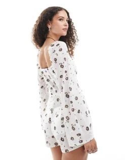 Reclaimed Vintage Western Playsuit In Ditsy Print For Women Multi -Closet Theory Her 207072405 3