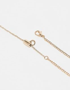 Reclaimed Vintage Unisex Chain With Signet Pendant In Gold For Unisex -Closet Theory Her 207093578 4