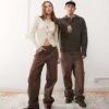 Reclaimed Vintage Unisex Baggy Dad Jean In Washed Brown For Unisex -Closet Theory Her 207152438 1 washedbrown