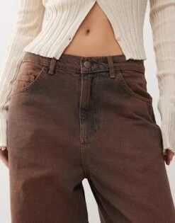 Reclaimed Vintage Unisex Baggy Dad Jean In Washed Brown For Unisex -Closet Theory Her 207152438 5