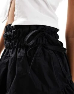 Reclaimed Vintage Western Cowgirl Mini Skirt With Lace Hem In Black For Women -Closet Theory Her 207168469 3
