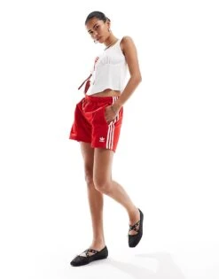 Reclaimed Vintage Milkmaid Cami Top With Lace Trim And Red Ribbon In White For Women -Closet Theory Her 207170441 4