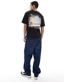 Reclaimed Vintage Unisex Oversized T Shirt With Back Casino Print In Black For Unisex -Closet Theory Her 207192315 3