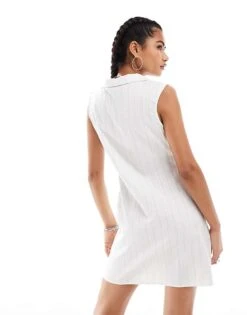 Reclaimed Vintage Aline Dress With Tie Front In Stripe For Women Multi -Closet Theory Her 207196070 4