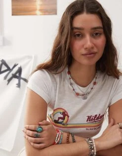 Reclaimed Vintage X Outer Banks Kildare Island Logo Baby Tee In White For Women -Closet Theory Her 207250261 3