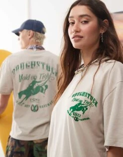 Reclaimed Vintage X Outer Banks Unisex Hold Tight Rodeo Graphic T-shirt In Washed Stone For Unisex -Closet Theory Her 207250273 4