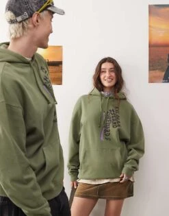 Reclaimed Vintage X Outer Banks Unisex Kildare Island Hoodie In Washed Khaki For Unisex Green -Closet Theory Her 207250285 3