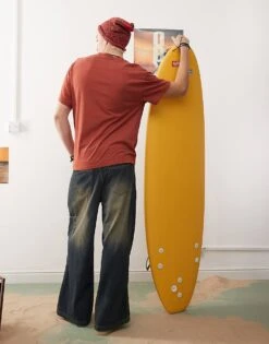 Reclaimed Vintage X Outer Banks Unisex Surfing Rots Your Brain T-shirt In Washed Red For Unisex -Closet Theory Her 207250291 3