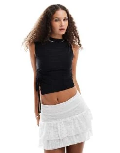 Reclaimed Vintage Tank With Ruching In Navy For Women -Closet Theory Her 207258870 1 navy 1