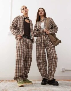 Reclaimed Vintage Unisex Check Print Co-ord 8 Reclaimed Vintage Unisex Check Print Co-ord -Closet Theory Her 207274994 1 checkprint