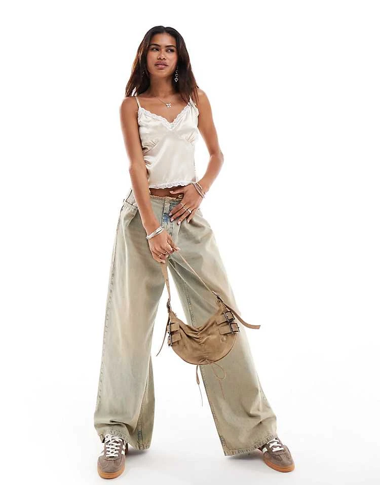 Reclaimed Vintage Satin Lingerie Cami With Lace Trim In Neutral For Women Nude 6 Reclaimed Vintage Satin Lingerie Cami With Lace Trim In Neutral For Women Nude - Image 4