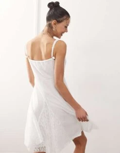 Reclaimed Vintage Western Babydoll Smock Dress In White For Women -Closet Theory Her 207310714 4