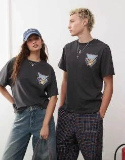 Reclaimed Vintage Unisex Oversized T-shirt With Snooker Print In Black For Unisex -Closet Theory Her 207339893 4