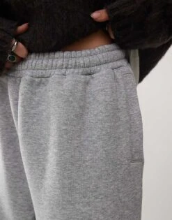 Reclaimed Vintage Unisex Wide Leg Joggers In Grey Marl For Unisex -Closet Theory Her 207340313 4