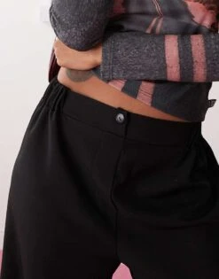 Reclaimed Vintage Wide Leg Tailored Trouser In Black For Women Multi -Closet Theory Her 207341221 5