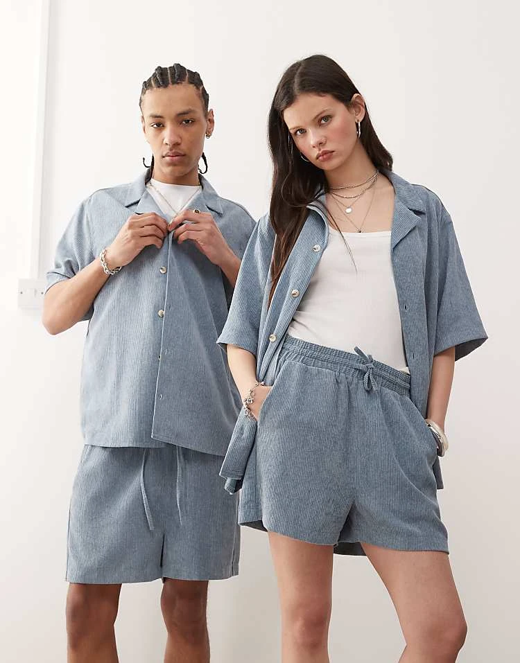 Reclaimed Vintage Unisex Cord Co-ord In Blue 4 Reclaimed Vintage Unisex Cord Co-ord In Blue - Image 2