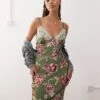 Reclaimed Vintage Maxi Cami Dress In Dark Green Floral Print For Women Multi -Closet Theory Her 207424855 1 multi