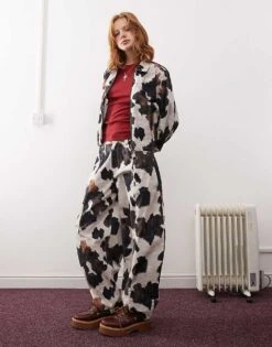 Reclaimed Vintage Cow Print Co-ord -Closet Theory Her 207424902 1 cowprint 1