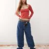 Reclaimed Vintage Low Rise Baggy Jean In Mid Blue For Women Mid Blue Wash -Closet Theory Her 207425250 1 midbluewash