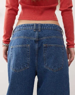 Reclaimed Vintage Low Rise Baggy Jean In Mid Blue For Women Mid Blue Wash -Closet Theory Her 207425250 4