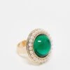 Reclaimed Vintage Oversized Ring With Pearl Outer In Gold For Women -Closet Theory Her 207438958 1 gold