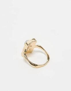 Reclaimed Vintage Pretty Gold Ring With Stone For Women -Closet Theory Her 207439031 3