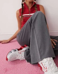 Reclaimed Vintage Slouchy Tailored Wide Leg Trouser In Grey For Women Multi -Closet Theory Her 207441817 5