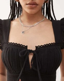 Reclaimed Vintage Western Cowgirl Prairie Top In Black Broderie For Women -Closet Theory Her 207443084 3