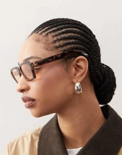 Reclaimed Vintage Unisex 70s Square Sunglasses In Tort For Unisex Tortoiseshell -Closet Theory Her 207475218 2