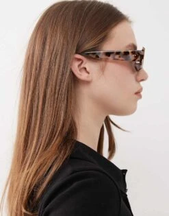 Reclaimed Vintage Square Sunglasses In Light Grey Tortoiseshell For Women Multi -Closet Theory Her 207475295 3