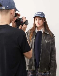 Reclaimed Vintage Unisex Logo Cap In Navy For Unisex -Closet Theory Her 207478541 4