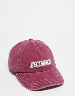 Reclaimed Vintage Unisex Logo Cap In Burgundy For Unisex -Closet Theory Her 207478544 1 burgundy 1