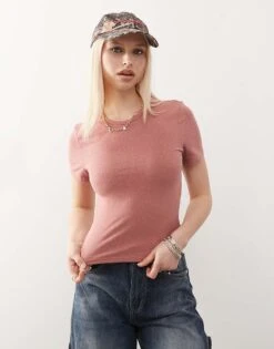 Reclaimed Vintage Slim Fit Baby T-shirt In Pink For Women Multi -Closet Theory Her 207603429 1 multi 1