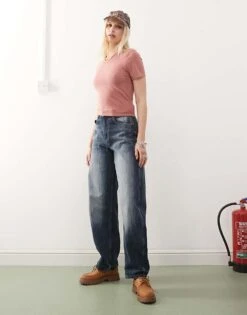 Reclaimed Vintage Slim Fit Baby T-shirt In Pink For Women Multi -Closet Theory Her 207603429 3