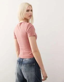 Reclaimed Vintage Slim Fit Baby T-shirt In Pink For Women Multi -Closet Theory Her 207603429 4