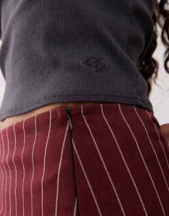 Reclaimed Vintage Square Neck Fitted T-shirt In Black For Women -Closet Theory Her 207603564 3