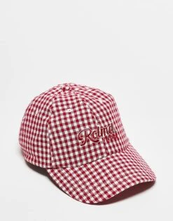 Reclaimed Vintage Unisex Branded Cap In Red Gingham For Unisex -Closet Theory Her 207661397 1 redgingham 1