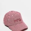 Reclaimed Vintage Unisex Branded Cap In Red Gingham For Unisex -Closet Theory Her 207661397 1 redgingham