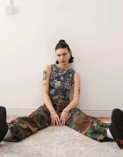 Reclaimed Vintage Tank In Abstract Butterfly Print For Women Multi -Closet Theory Her 207679115 1 multi 1