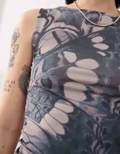 Reclaimed Vintage Tank In Abstract Butterfly Print For Women Multi -Closet Theory Her 207679115 4