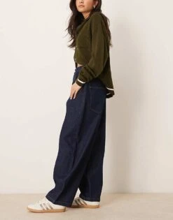 Reclaimed Vintage Barrel Leg Jean In Indigo Rinse Wash For Women -Closet Theory Her 207687904 3