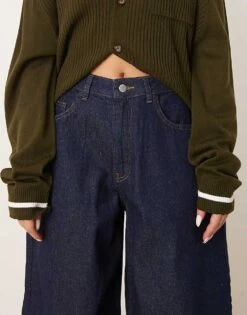 Reclaimed Vintage Barrel Leg Jean In Indigo Rinse Wash For Women -Closet Theory Her 207687904 5