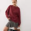 Reclaimed Vintage Long Sleeve Waffle Henley Top In Burgundy For Women 2 Reclaimed Vintage Long Sleeve Waffle Henley Top In Burgundy For Women -Closet Theory Her 207687932 1 burgundy