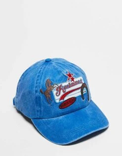 Reclaimed Vintage Unisex Western Rodeo Badge Cap In Washed Blue For Unisex -Closet Theory Her 207706900 1 blue 1
