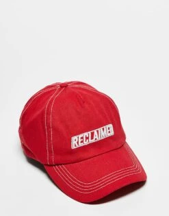 Reclaimed Vintage Unisex Logo Cap In Red For Unisex