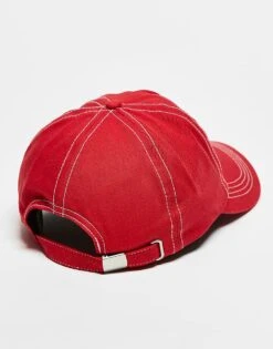 Reclaimed Vintage Unisex Logo Cap In Red For Unisex -Closet Theory Her 207706933 3